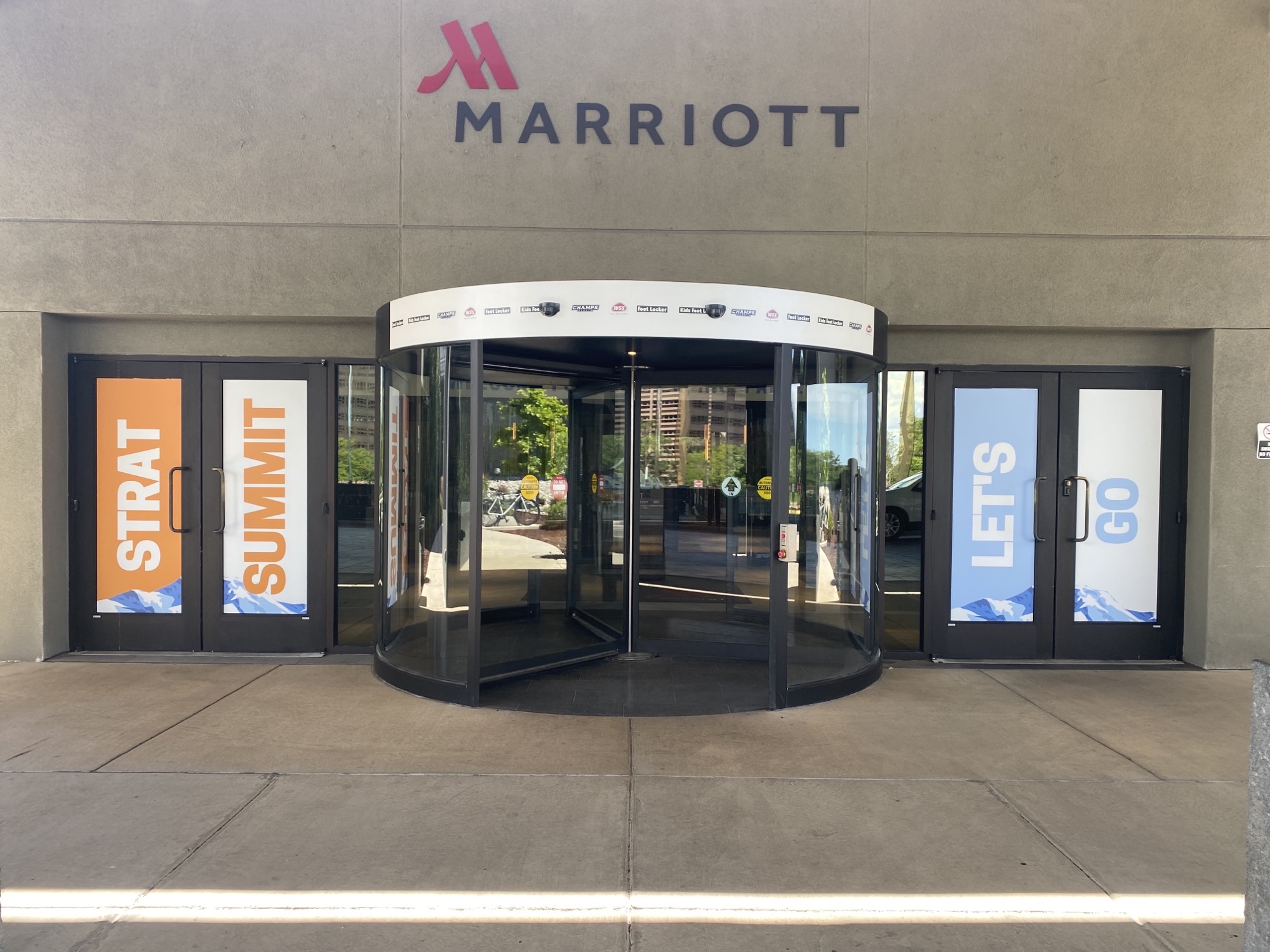 Marriott Hotel Event Signage Installation