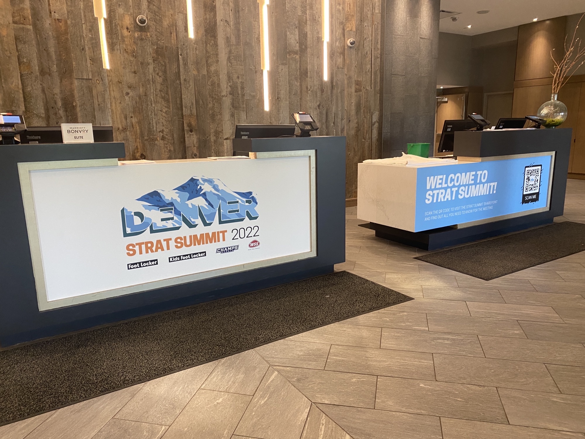 Denver Strat Summit Reception Signage Hospitality and Hotel Installation