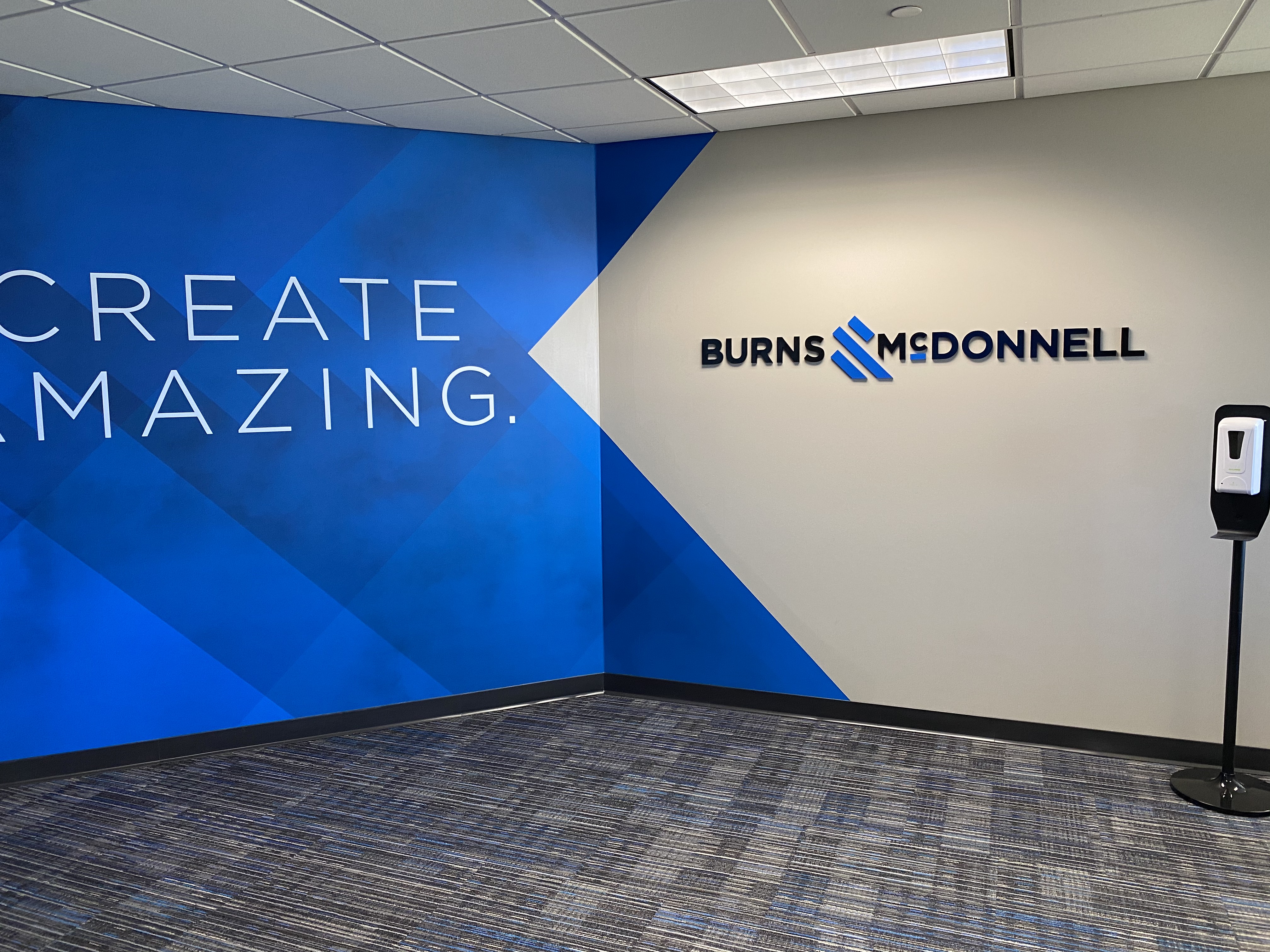 Burns McDonnell Vinyl Wall Graphics Environmental Design Installation