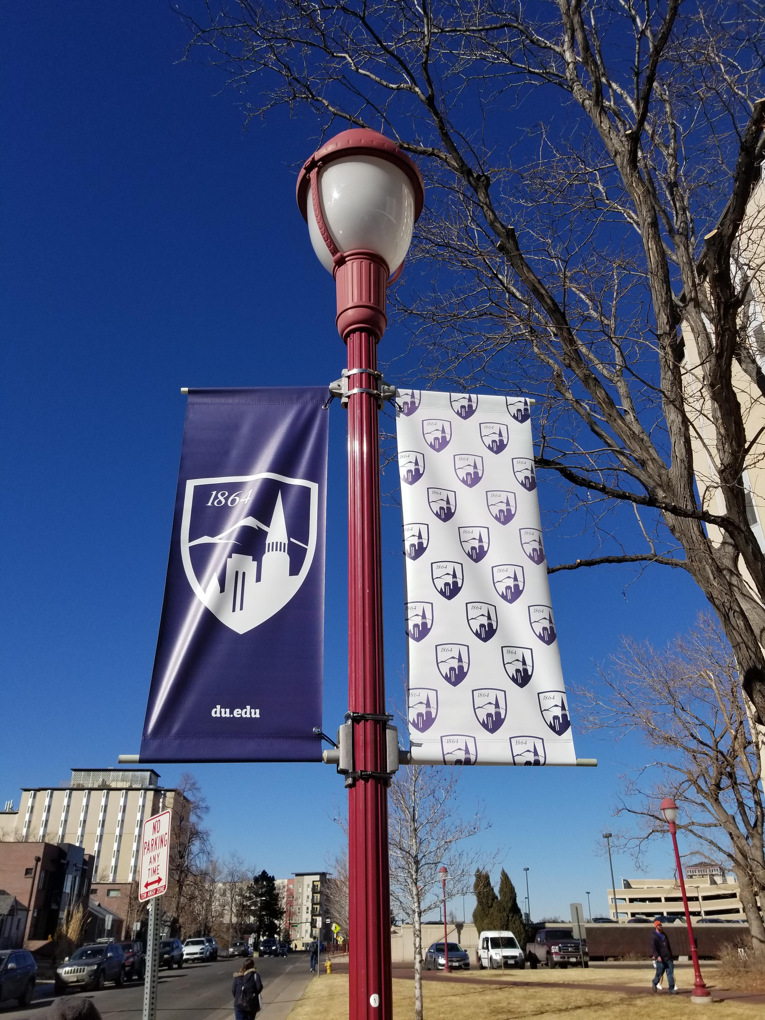 Denver University Street Banner Installation